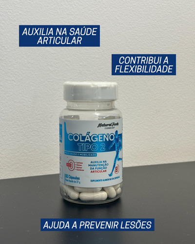 Kit Colageno Tipo 2 + Vitaminas Joelho Articulação 180 Caps Sabor Sem Sabor