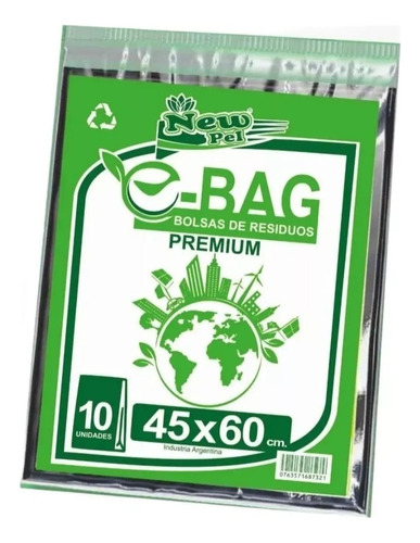 Bolsa Residuo Negra 45x60 New Pel E-bag Pack X10u