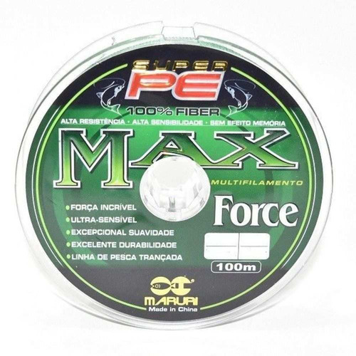 Linha Multifilamento Pe Max Force 4x 100m Verde 0.60mm