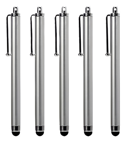 5 X Plata Universal Stylus Pantalla Táctil Lápiz Para iPad 2