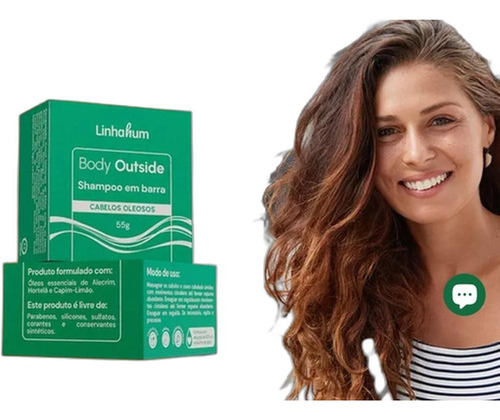 Shampoo Em Barra Cabelos Oleosos 80g - Linhahum