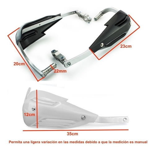 Imagen 2 de 9 de Cubrepuños Universales (handguards) Moto Suzuki Ktm Yamaha