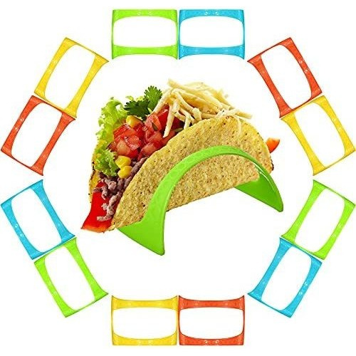 Soportes De Plastico Multicolor Para Tostada Doblada 48pzs