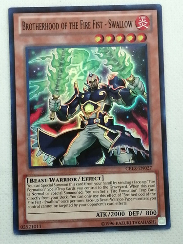 Super Yugioh Brotherhood Of The Fire Fist - Swallow
