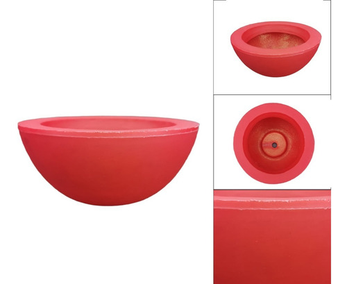 Imagen 2 de 5 de Maceta Minimalista Tipo Tazón 20 X 8 Cm Roja 67