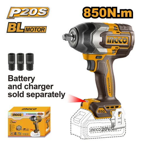Llave De Impacto 20v M1/2 850nm Ingco Ciwli20851