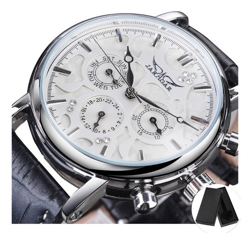 Reloj Jaragar Business Calendar De Piel Para Hombre