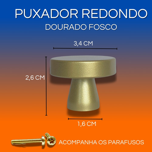 5 Puxador De Gaveta, Armário, Porta /redondo Alta Qualidade