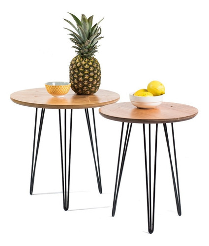 Patas Mesa Ratona Auxiliar 45cm Reforzadas Y Pintadas - Mite Color Negro