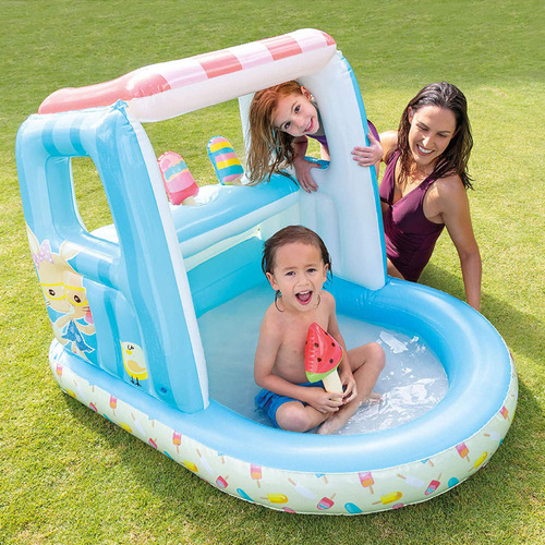 Piscina Inflável Ice Cream 60 Litros Com Cobertura Intex