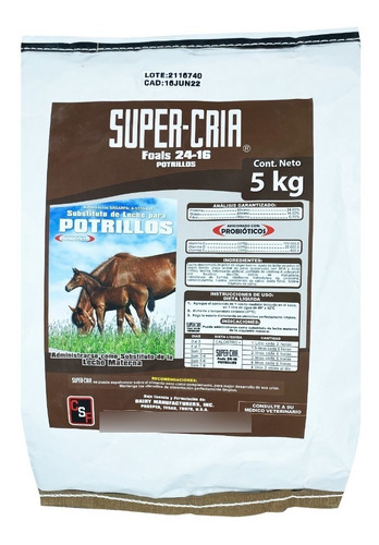 Sustituto De Leche Potrillo Super Cria 5 Kilos