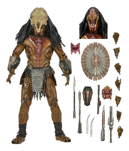 Action Figure Predador Prey Neca Avp Alien Scar Boneco Feral