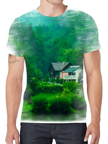 Camiseta Camisa  Natureza Paisagem Floresta Femenina Ç3