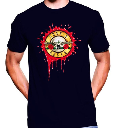 Camiseta Premium Dtg Rock Estampada Guns And Roses