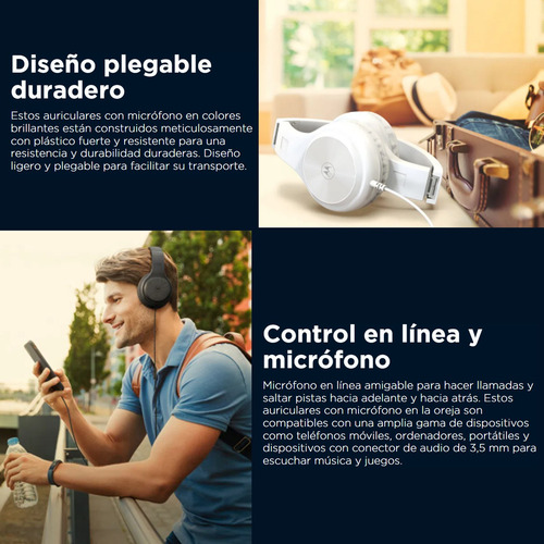 Imagen 4 de 8 de Audífonos Diadema Manos Libres Motorola Moto Xt120, Plug 3.5