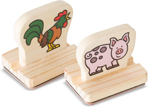 Farm Animals: My First - Juego De Sellos De Madera Con 1 Tem