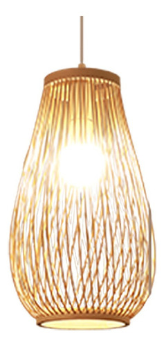 Lámpara Colgante Farol De Bambú Colgante 14x38cm