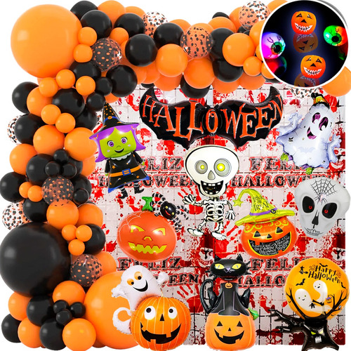 40 Art Halloween Deco381 Calabaza Esqueleto Fantasma Globo