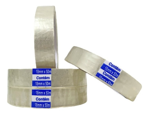 Fita Adesiva Transparente Durex Pacote C/ 13 Rolos - 18x50