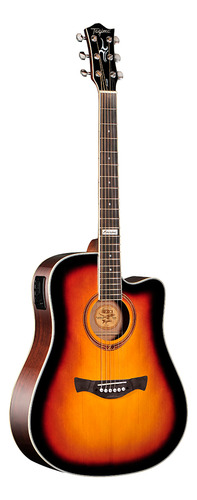 Violao Eletrico Folk Aço Kansas Sunburst Tagima