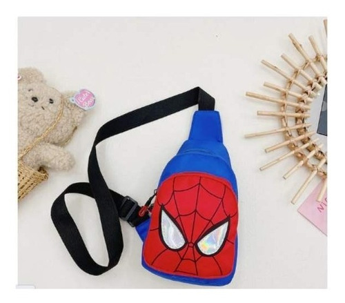 Imagen 4 de 4 de Bolso Mochila Spiderman Niños Cruzado