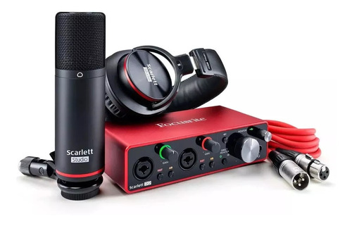 Kit Focusrite Studio Scarlett 2i2 3ra Gen Grabacion