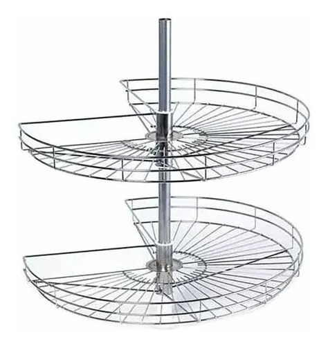 Imagen 4 de 4 de Canasto Calesita Cromado Con Corte 3/4 Girat. Diam. 710 Mm