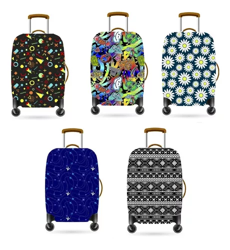 Funda para equipaje de viaje, protector de maleta, noche, media luna, ramas  de sol, hojas de mariposa, fundas de equipaje de elasticidad, fundas