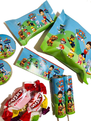  Golosinas Personalizadas X 30 Paw Patrol Movie Candy Bar 