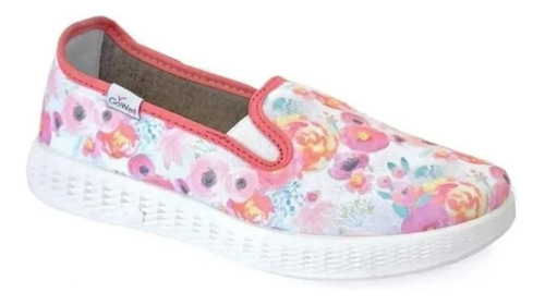 Zapatillas Dama Panchas Mujer Gowell Art 2829 Flores