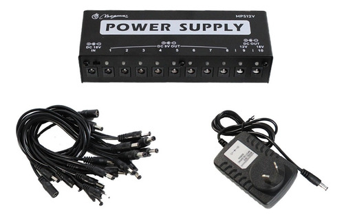 Fuente Transformador 10 Pedales 9v 12v Guitarra Magma Mps12v