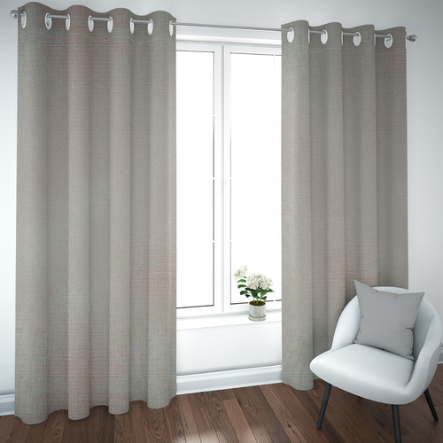 Set De Cortinas Blackout 2 Paños De 140 X 220 Cm Invierno