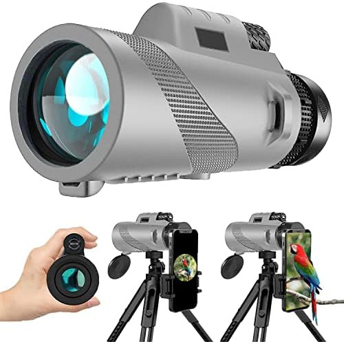 80x100 Hd Monocular Telescope High Powered Monocular Fo...