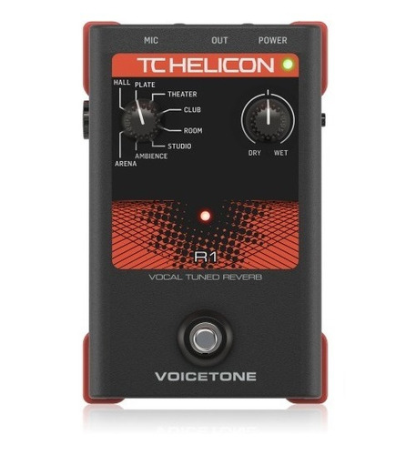 Tc Helicon Voicetone R1, Pedal De Efectos De Reverberación