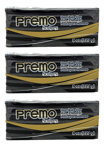 Premo Polymer Black Clay - Arcilla Horneada Al Horno 8 ...