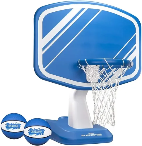 GoSports Splash Hoop Pro – Aro De Baloncesto Para Piscina Con Tablero De 34x25 Pulgadas, 2 Pelotas Y Bomba | Juego Acuático Estable Y Fácil De Montar Para Fiestas De Verano
