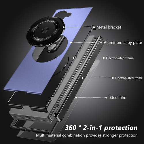 Para Samsung Zfold7 Funda Con Soporte Magnético Funda De Membrana Para Teléfono