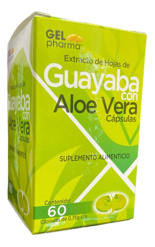 Suplemento Alimenticio Guayaba Con Aloe Vera 60 Cápsulas Sabor Sin Sabor