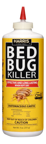 Harris Bed Bug Killer, Polvo De Tierra De Diatomeas De 9 Onz