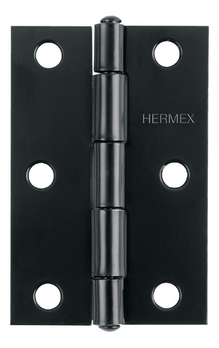 Bisagra Rectangular 2'' Perno Remachado Negra Hermex 45634