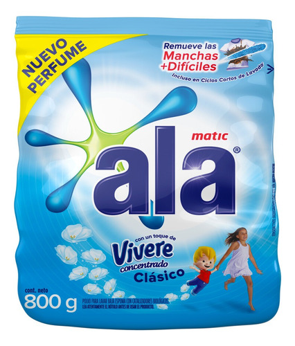 Ala Matic Toque de Vívere Polvo - Bolsa - 800 g - Unidad - 1