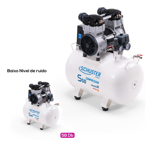 Compressor Odontológico Schuster S50 Geração 3 Laboratório