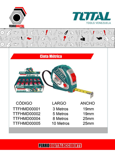Imagen 2 de 3 de Cinta Metrica 3 Metros *16 Mm (2unidades)