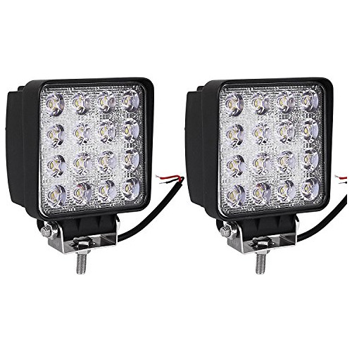 Led Light Bar 2 Unids 48w 4 Pulgadas Led Pod Luz Cuadra...