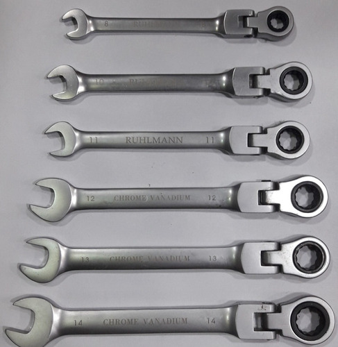 Set Kit Llaves Combinada Crique Articulada 6 Piezas Ruhlmann