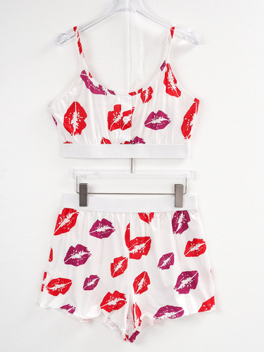 Conjunto De Pijama Verano Mujer Short Y Top De Tirantes