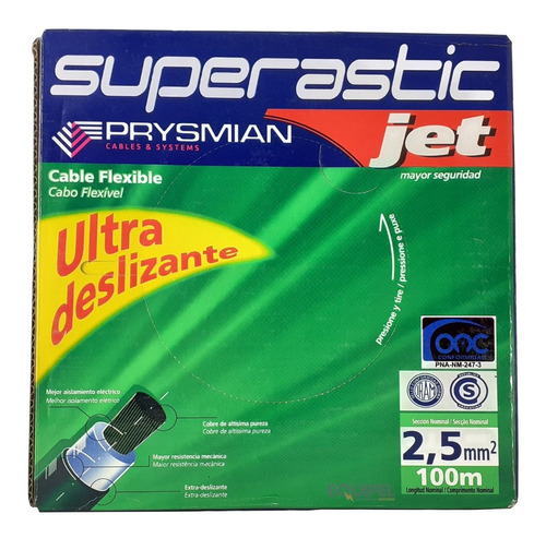 Cable Unipolar Prysmian 2.5 Mm² Superastic X 100mts