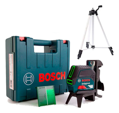 Kit Nível Laser De 2 Linhas Verdes 15m Gcl 2-15  + Tripe Mtx
