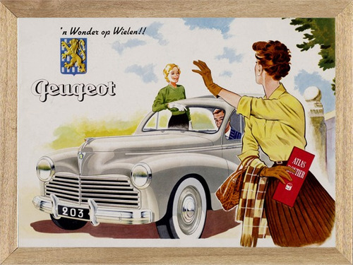 Peugeot 203 , Cuadro, Poster, Publicidad        H240