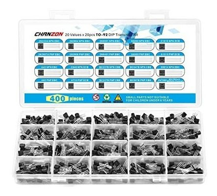 Transistor To-92 Kit Chanzon 400pcs Incluyendo 20 Valores (2